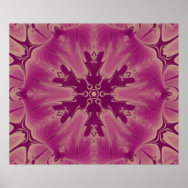 Gorgeous Exotic Flower Purple Shades Poster (Front)