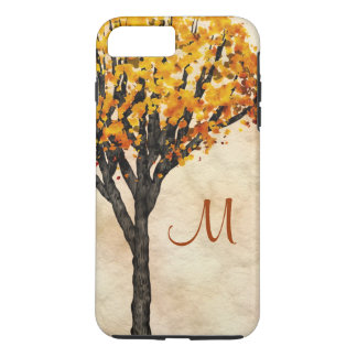 Gorgeous Fall Autumn Tree Monogram Initial iPhone 8 Plus/7 Plus Case