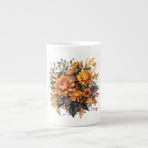 Gorgeous Fall Floral  Bone China Mug