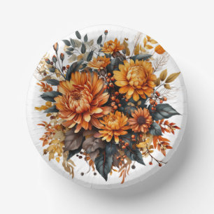 Gorgeous Fall Floral  Paper Plate