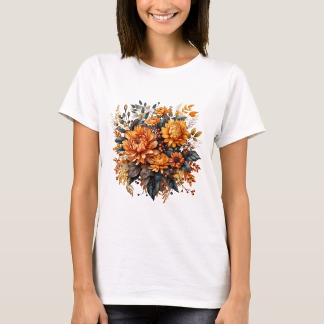 Gorgeous Fall Floral  T-Shirt (Front)