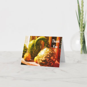 Gorgeous Fancy Gourds Nature Thank You  Card