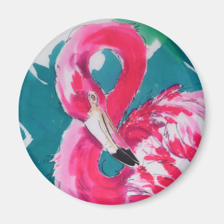 Gorgeous Flamingo Bird Tropical Art Print Magnet