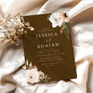 Gorgeous Floral Boho Wedding Invitation