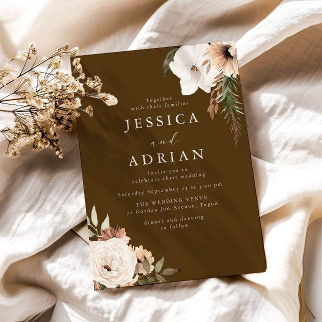 Gorgeous Floral Boho Wedding Invitation (Creator Uploaded)