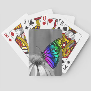 Gorgeous Floral Butterfly Playing Cards