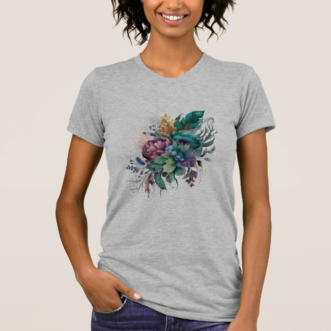 Gorgeous Floral Design Tee Shirt (Front)