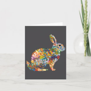 Gorgeous Floral Easter Bunny Spring Flower Rabbit Card
