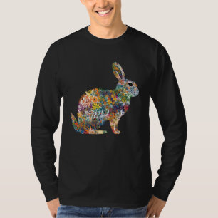 Gorgeous Floral Easter Bunny Spring Flower Rabbit  T-Shirt