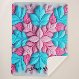 "Gorgeous Floral Pattern" Sherpa Blanket