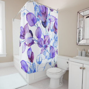 Gorgeous floral purple shower curtain