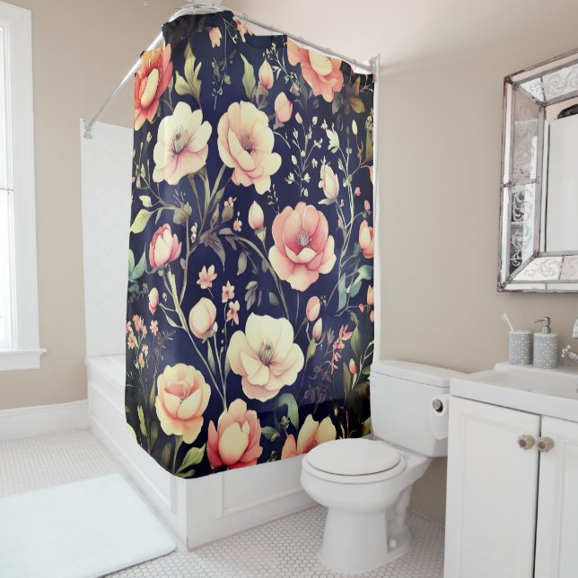 Gorgeous floral showe shower curtain (In Situ)
