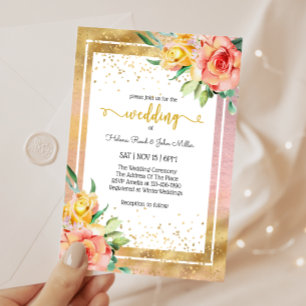 Gorgeous Floral Wedding Invitation
