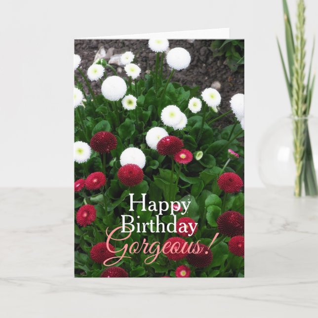 Gorgeous Flower Garden Birthday Card (Front)