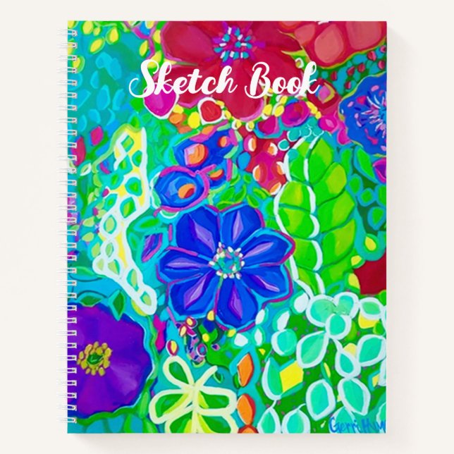 Gorgeous Flower Sketchbook  Notebook (Front)