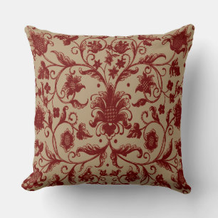 Gorgeous Flowers and Leaves Pattern Cushion
