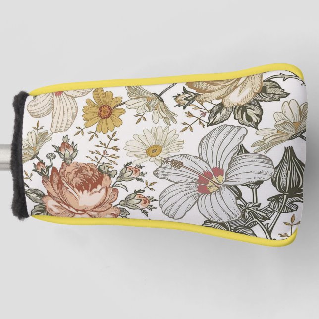 Gorgeous flowers golf head cover (Front)