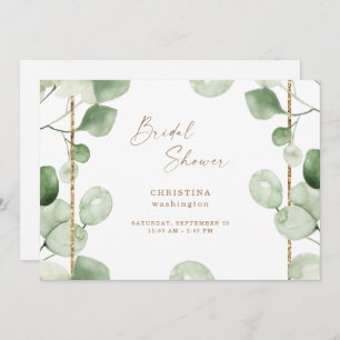Gorgeous Foliage Eucalyptus Bridal Shower Invitation