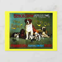 Gorgeous full colour 1890 vintage dog show poster