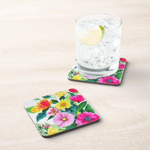 gorgeous fun flowers coaster