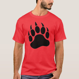 Gorgeous Gay Bear Paw Black on Red- Shirt