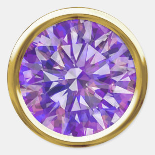 Gorgeous Gem Purples Classic Round Sticker