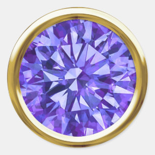 Gorgeous Gem Purples II Classic Round Sticker