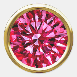 Gorgeous Gem Red Classic Round Sticker
