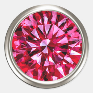 Gorgeous Gem Red Classic Round Sticker