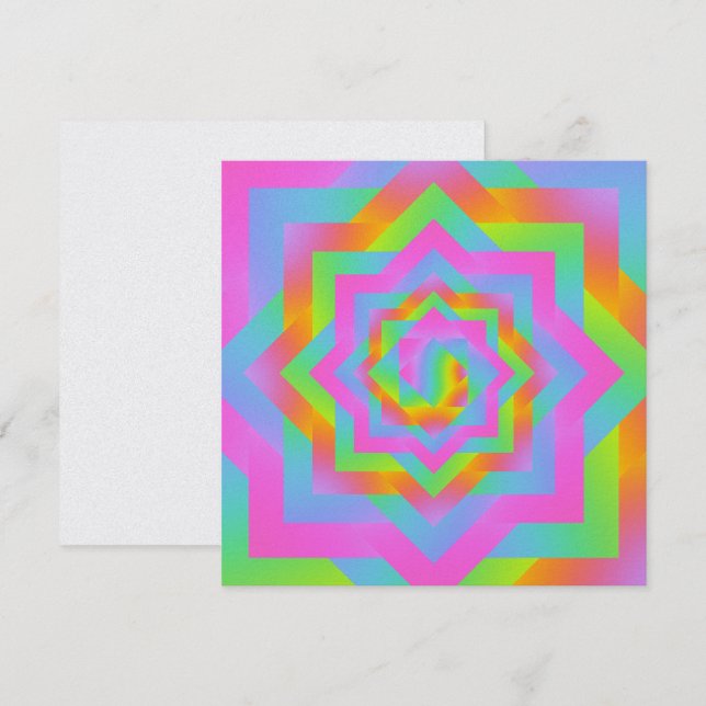 Gorgeous Geometric Rainbow Card (Front/Back)