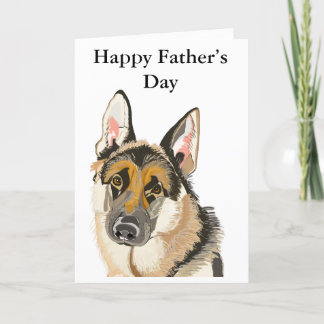 Gorgeous German Shepherd, Alsation Dog Editable Holiday Card