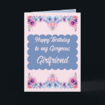 Gorgeous girlfriend flowers pink birthday card<br><div class="desc">Celebrate your gorgeous girlfriend’s special day with a stunning birthday card featuring vibrant gerbera flowers! This beautifully designed card is the perfect way to show your love and appreciation. Personalise it with a heartfelt message to make her smile even brighter. Whether you write something sweet, romantic, or playful, she’ll cherish...</div>