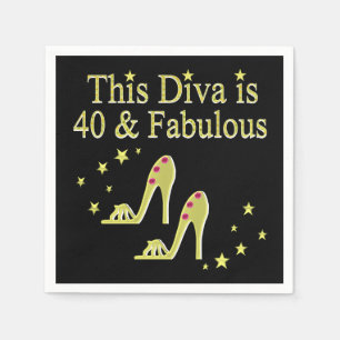 GORGEOUS GOLD 40 AND FABULOUS DESIGN NAPKIN