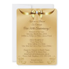 Gorgeous Gold 50th Wedding Anniversary Invitations