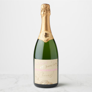 Gorgeous - Gold Pink  Sparkling Wine Label