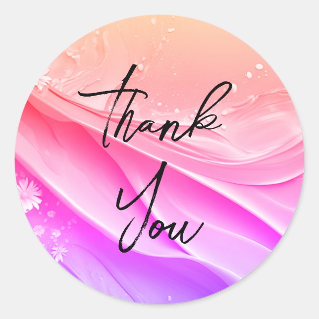 Gorgeous gold thank you stickers (Front)