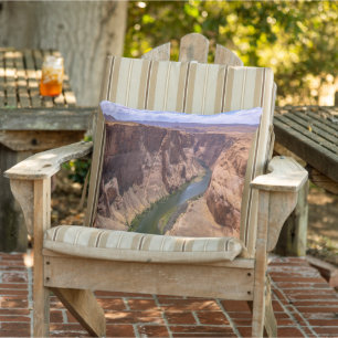 Gorgeous Grand Canyon And Colorado River Landscape Cushion