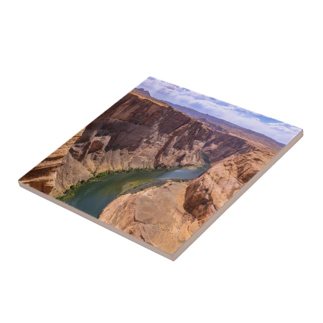 Gorgeous Grand Canyon And Colorado River Landscape Tile (Side)