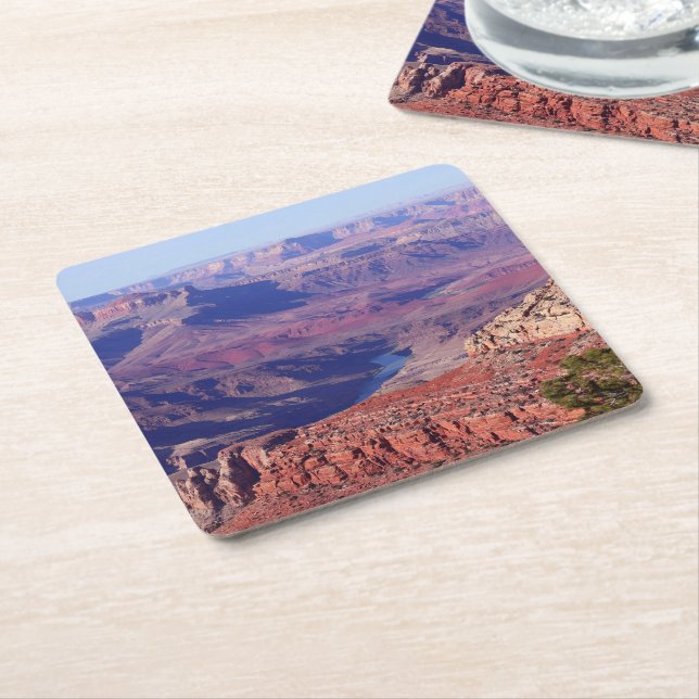 Gorgeous Grand Canyon Arizona Landscape Photo Square Paper Coaster (Angled)