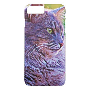 Gorgeous Graphic Grey Cat iPhone 8 Plus/7 Plus Case