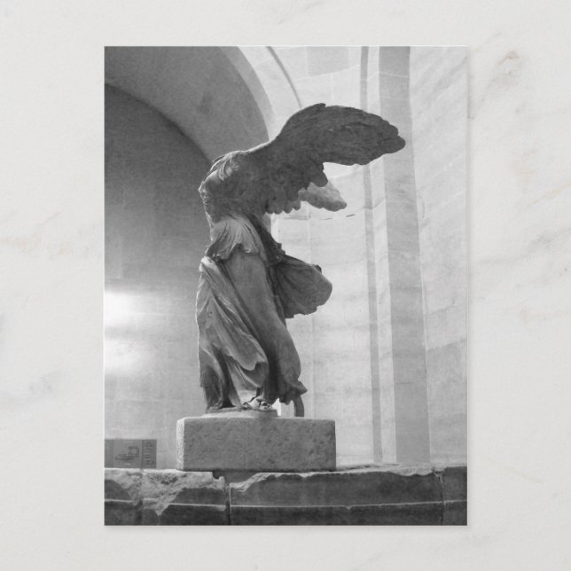 Gorgeous Greek Statue Winged Victory of Samothrace Postcard (Front)