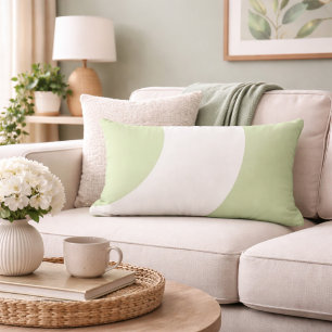 Gorgeous green and white lumbar cushion
