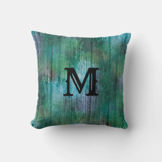 Gorgeous Green Blue Rainbow Texture Boho Colours Cushion
