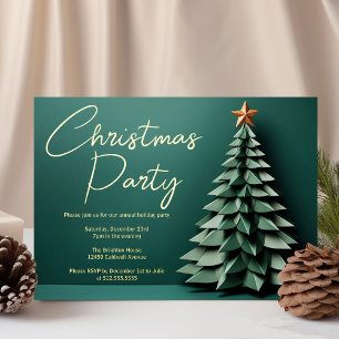 Gorgeous Green Christmas Party Artistic Tree Gold