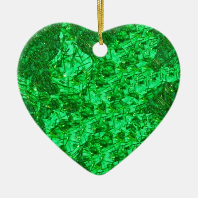 Gorgeous Green Heart Ornament (Front)