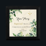 Gorgeous Greenery Orthodox Baptism Keepsake Gift Box<br><div class="desc">Gorgeous greenery frame this customised jewellery keepsake gift box with a Greek Orthodox gold cross. Part of our Orthodox Christian baptism line of gifts to be treasured for life. Personalise with all of your details and preferences, including personal message, font / colour / size and placement. Please contact us with...</div>