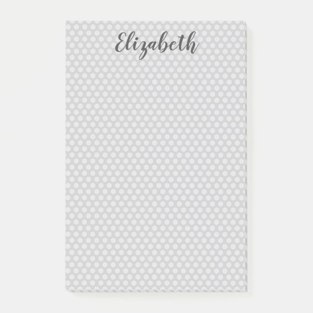 Gorgeous grey polka dots post-it notes (Front)