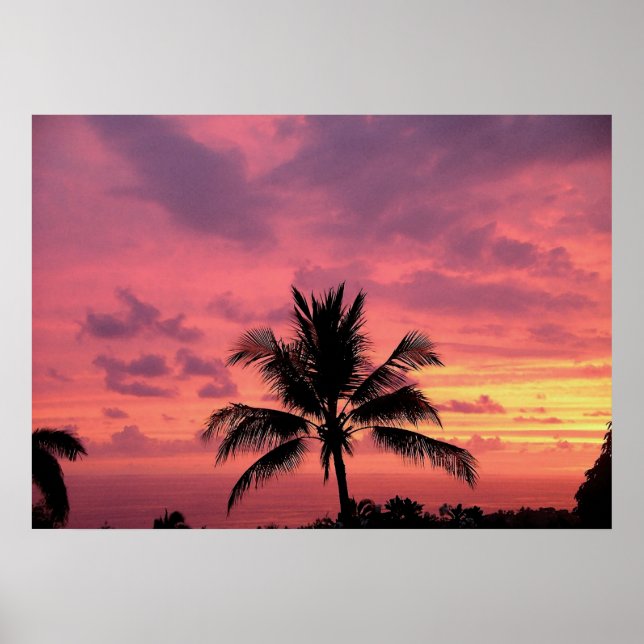 Gorgeous Hawaiian Sunset Semi-Gloss Poster Print (Front)
