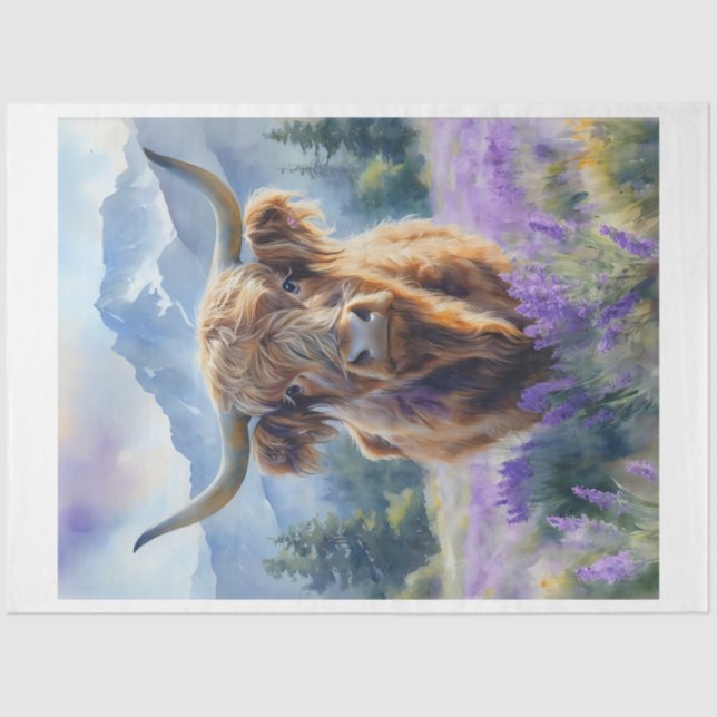 Gorgeous Highland Cow Tissue Paper (Front)
