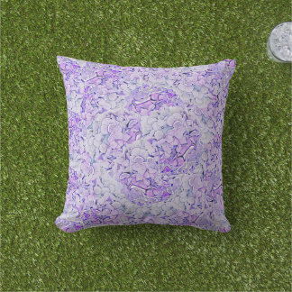 Gorgeous hydrangea pattern in lavender, floral cushion